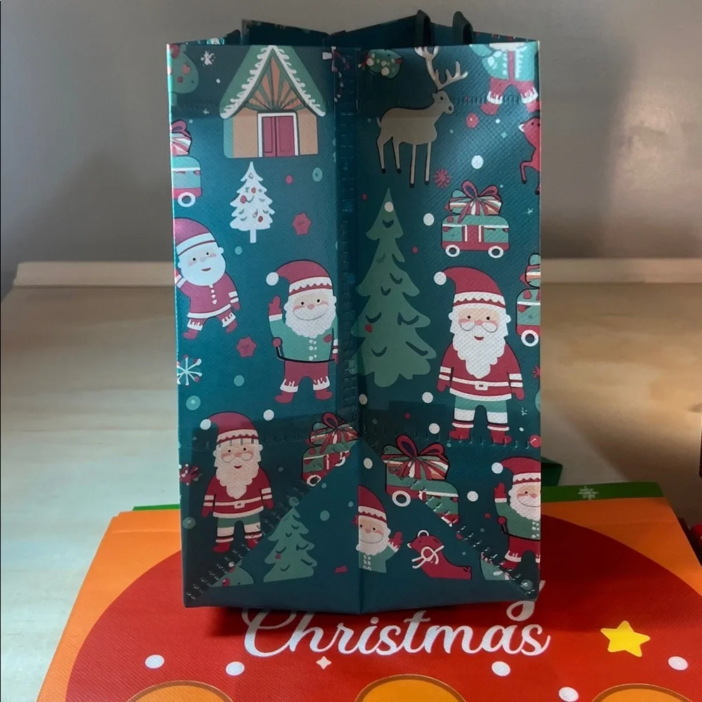 Festive Christmas Gift Bags Set 8 Total Small and Medium
